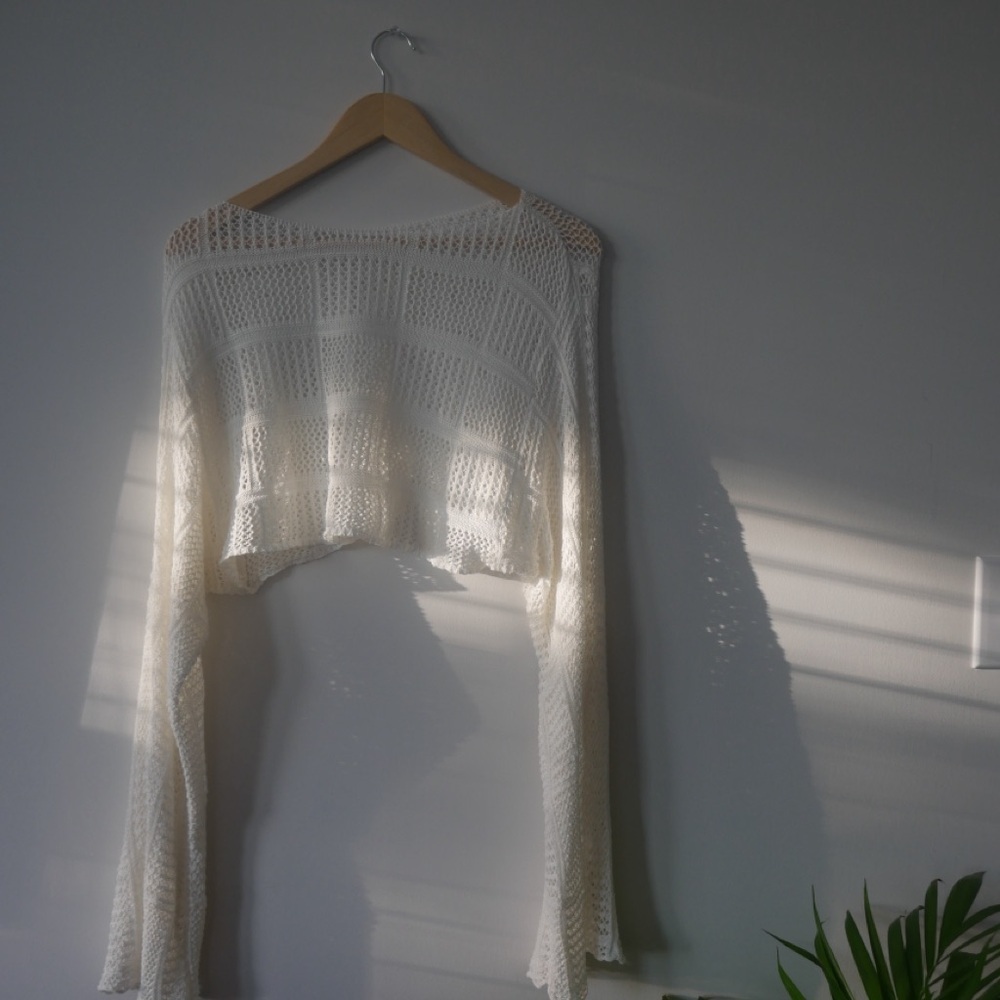 Elegant White Knit Sweater